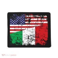 ITALIAN ROOTS Half American Flag USA ITALY FLAG Mousepad thumb 0
