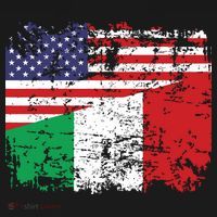 ITALIAN ROOTS Half American Flag USA ITALY FLAG Mousepad thumb 1