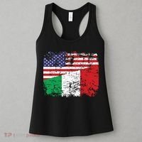 ITALIAN ROOTS Half American Flag USA ITALY FLAG Women's Tank Top thumb 3