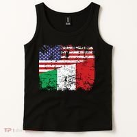 ITALIAN ROOTS Half American Flag USA ITALY FLAG Tank Top thumb 2