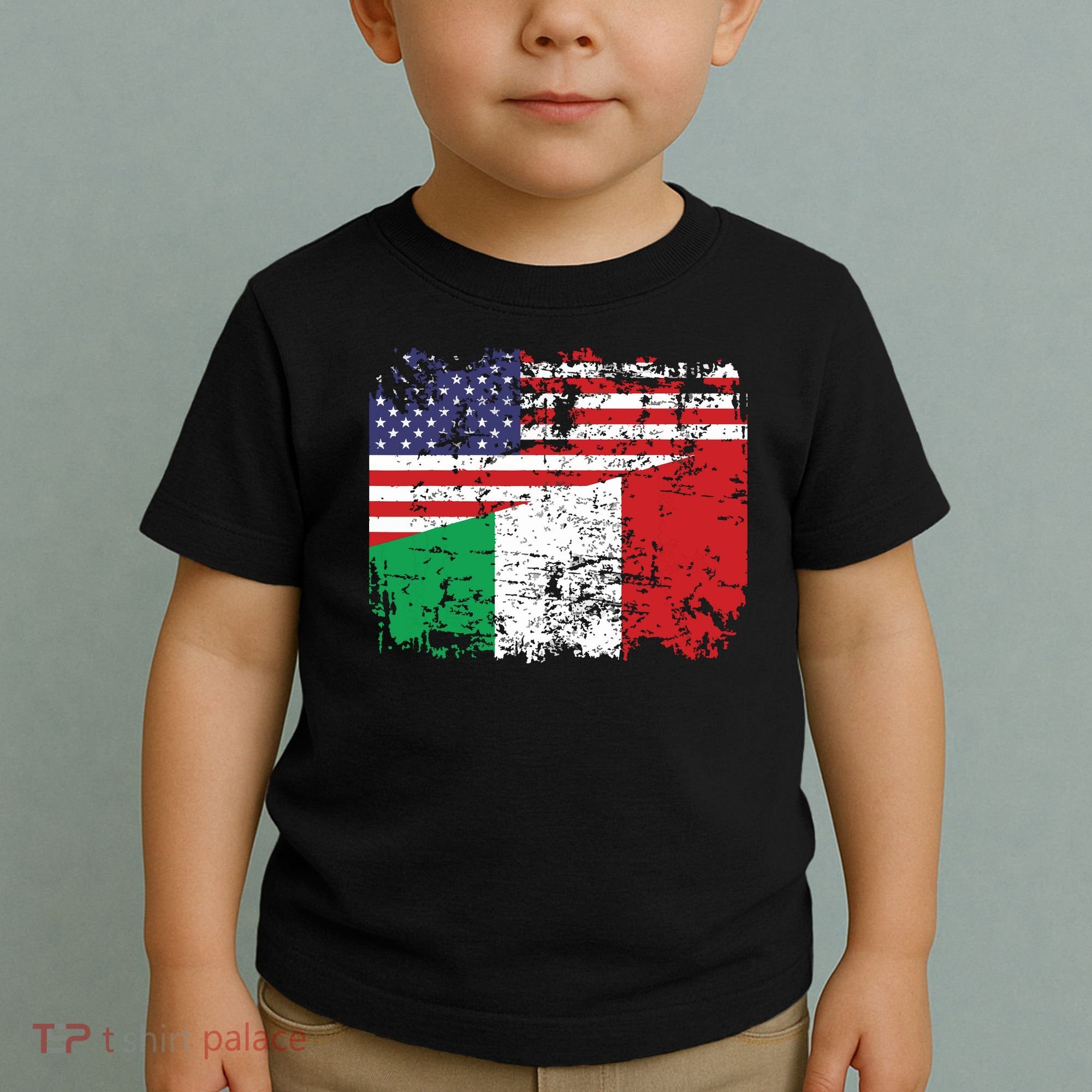 ITALIAN ROOTS Half American Flag USA ITALY FLAG Toddler T-Shirt