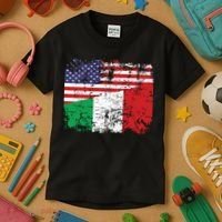 ITALIAN ROOTS Half American Flag USA ITALY FLAG Kids T-Shirt thumb 3
