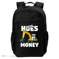 I Run Hoes For Money Funny Construction Worker Humor Backpack thumb 0