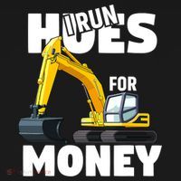 I Run Hoes For Money Funny Construction Worker Humor Backpack thumb 2