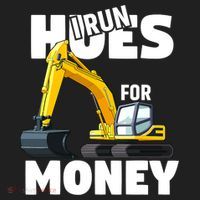 I Run Hoes For Money Funny Construction Worker Humor V.I.T. Fleece Crew Sweatshirt thumb 2