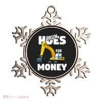 I Run Hoes For Money Funny Construction Worker Humor Ornament thumb 0