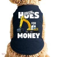 I Run Hoes For Money Funny Construction Worker Humor Doggie Tank thumb 0