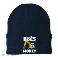 I Run Hoes For Money Funny Construction Worker Humor Beanie thumb 0