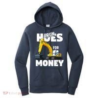 I Run Hoes For Money Funny Construction Worker Humor Women's Hoodie thumb 0