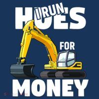 I Run Hoes For Money Funny Construction Worker Humor Mousepad thumb 1