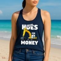 I Run Hoes For Money Funny Construction Worker Humor Women's Tank Top thumb 2