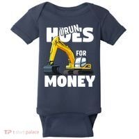 I Run Hoes For Money Funny Construction Worker Humor Baby Bodysuit thumb 0