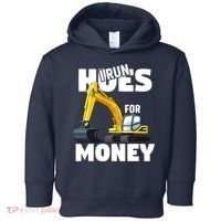 I Run Hoes For Money Funny Construction Worker Humor Toddler Hoodie thumb 0