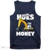 I Run Hoes For Money Funny Construction Worker Humor Tank Top thumb 0