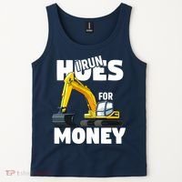 I Run Hoes For Money Funny Construction Worker Humor Tank Top thumb 2
