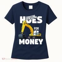 I Run Hoes For Money Funny Construction Worker Humor Women's T-Shirt thumb 0