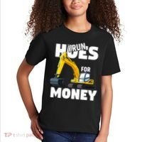 I Run Hoes For Money Funny Construction Worker Humor Kids T-Shirt thumb 2