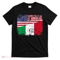 ITALIAN ROOTS | Half American Flag | USA ITALY FLAG TShirt T-Shirt thumb 0