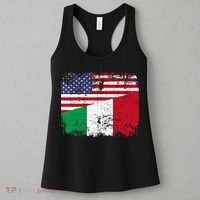 ITALIAN ROOTS | Half American Flag | USA ITALY FLAG TShirt Women's Tank Top thumb 3