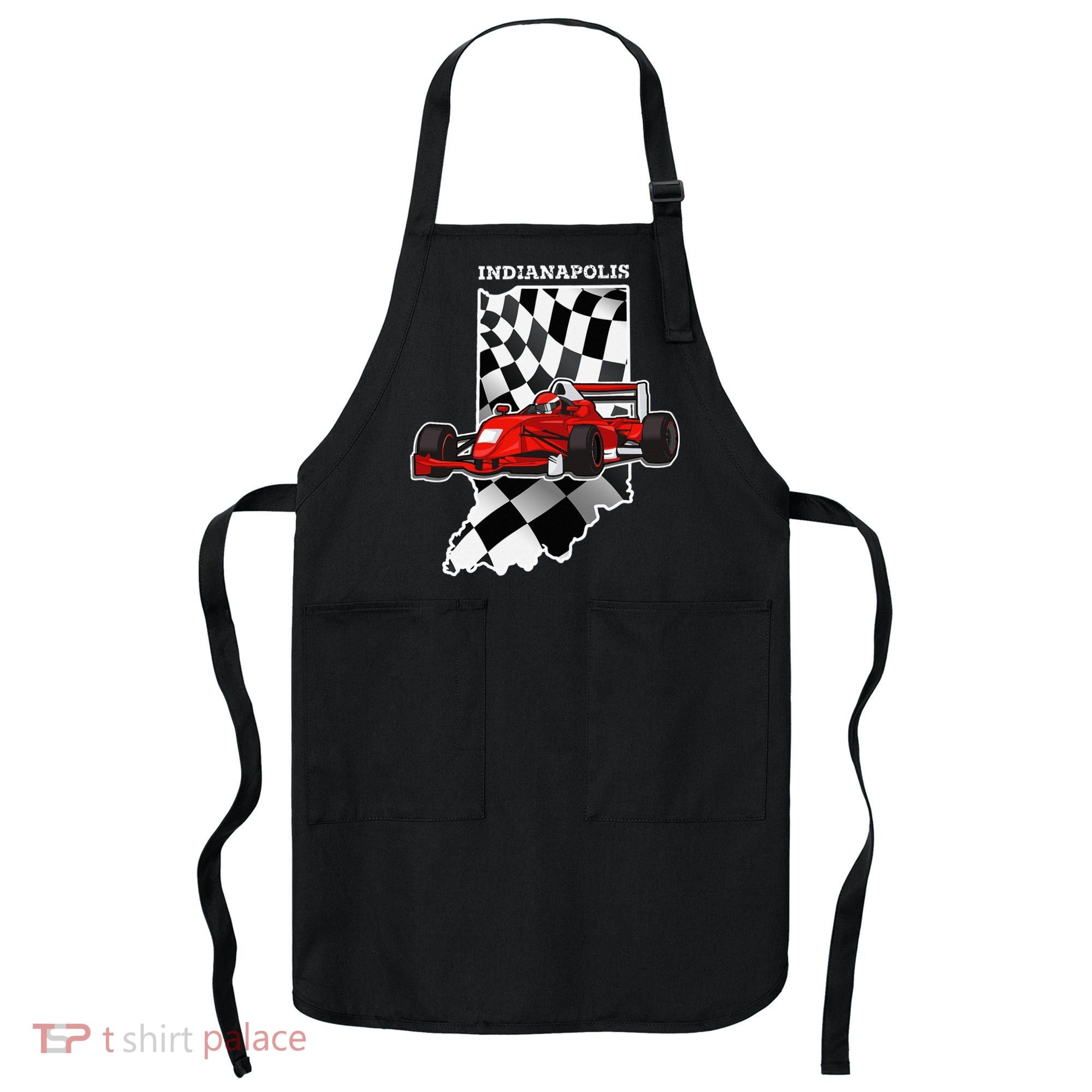 IndyCar Racing Indianapolis Map Checkered Flag Racer Apron