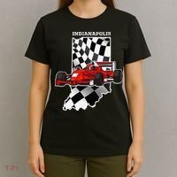IndyCar Racing Indianapolis Map Checkered Flag Racer T-Shirt thumb 4