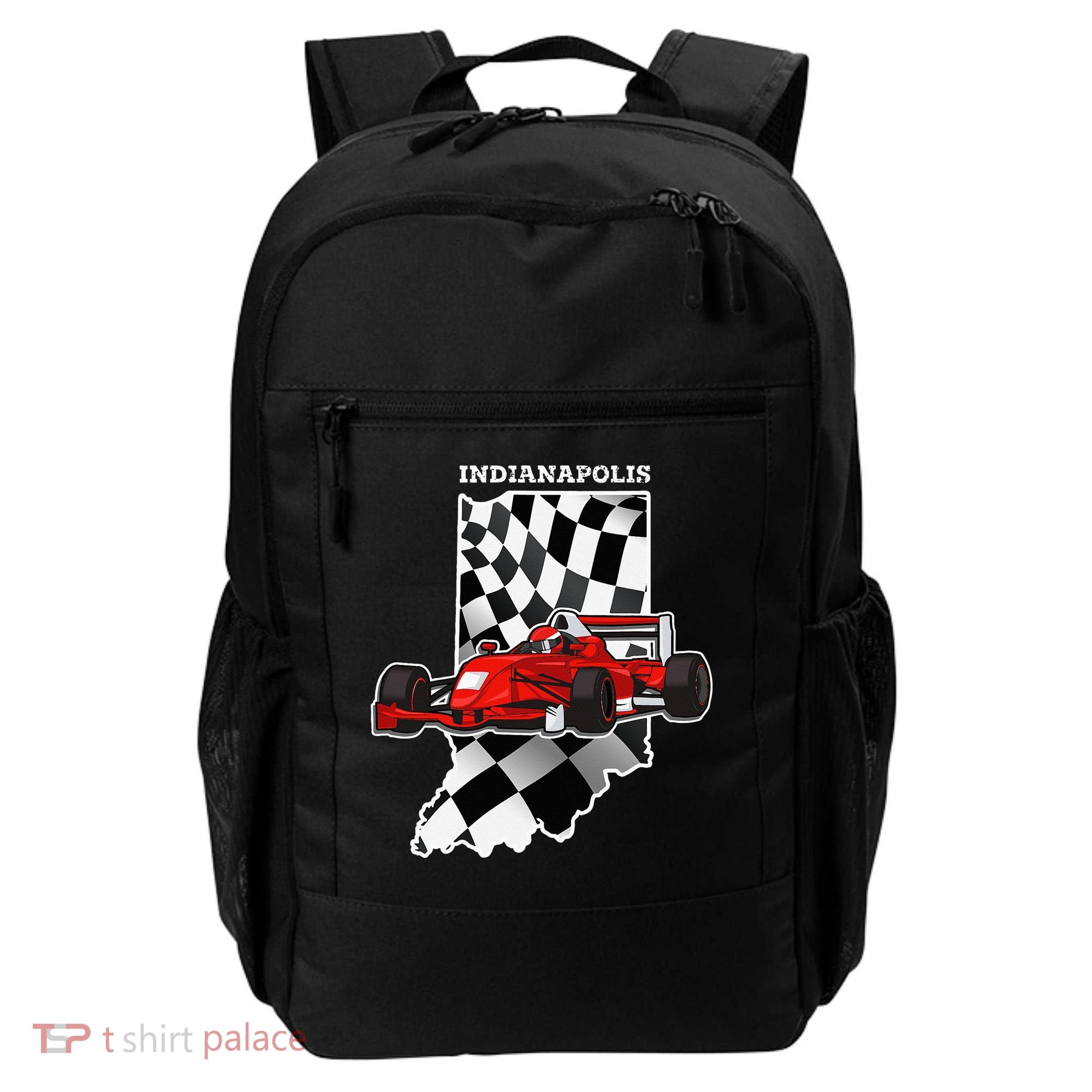 IndyCar Racing Indianapolis Map Checkered Flag Racer Backpack