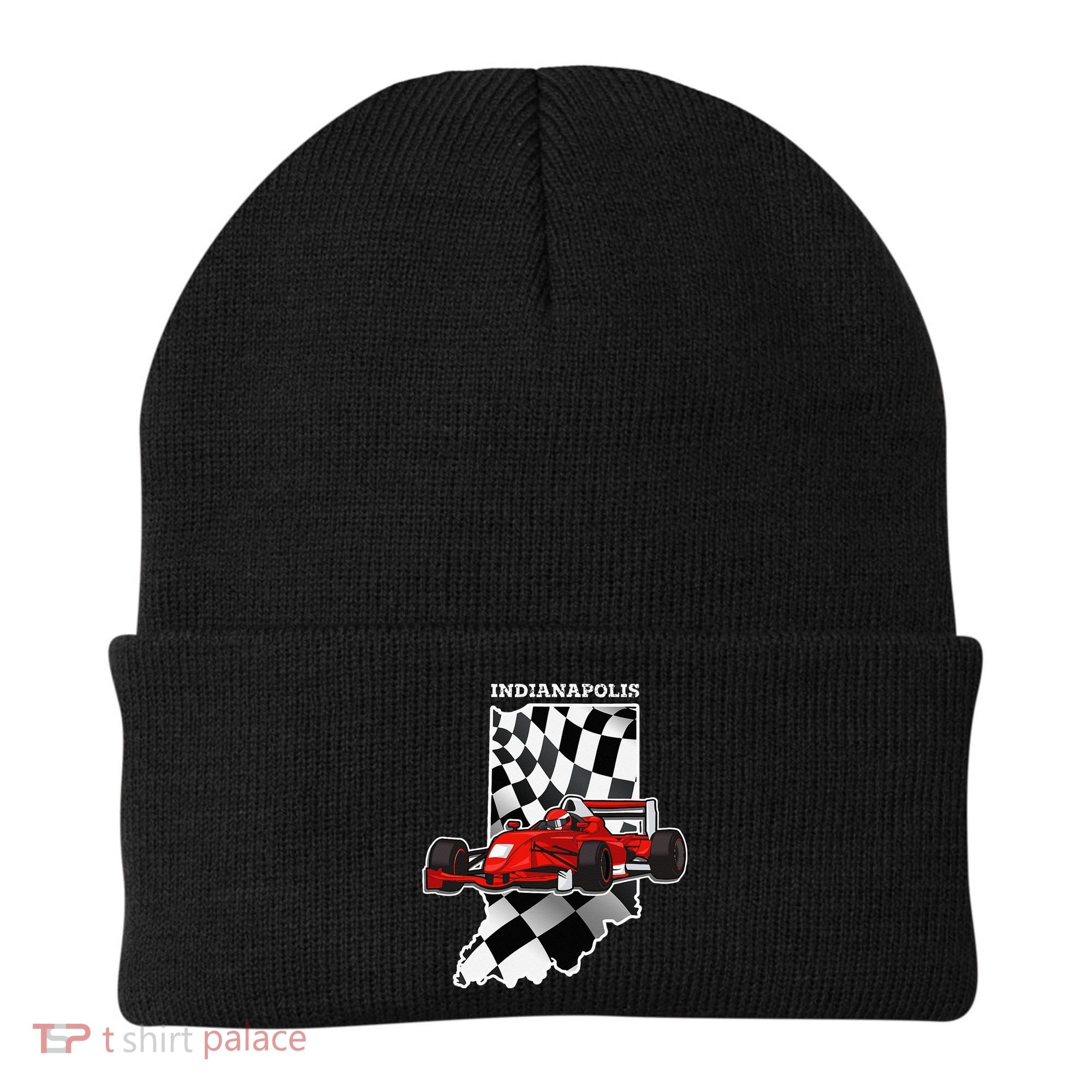 IndyCar Racing Indianapolis Map Checkered Flag Racer Beanie