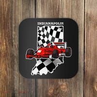 IndyCar Racing Indianapolis Map Checkered Flag Racer Coaster thumb 0