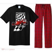 IndyCar Racing Indianapolis Map Checkered Flag Racer Pajama Set thumb 0