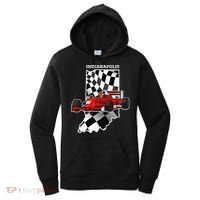 IndyCar Racing Indianapolis Map Checkered Flag Racer Women's Hoodie thumb 0