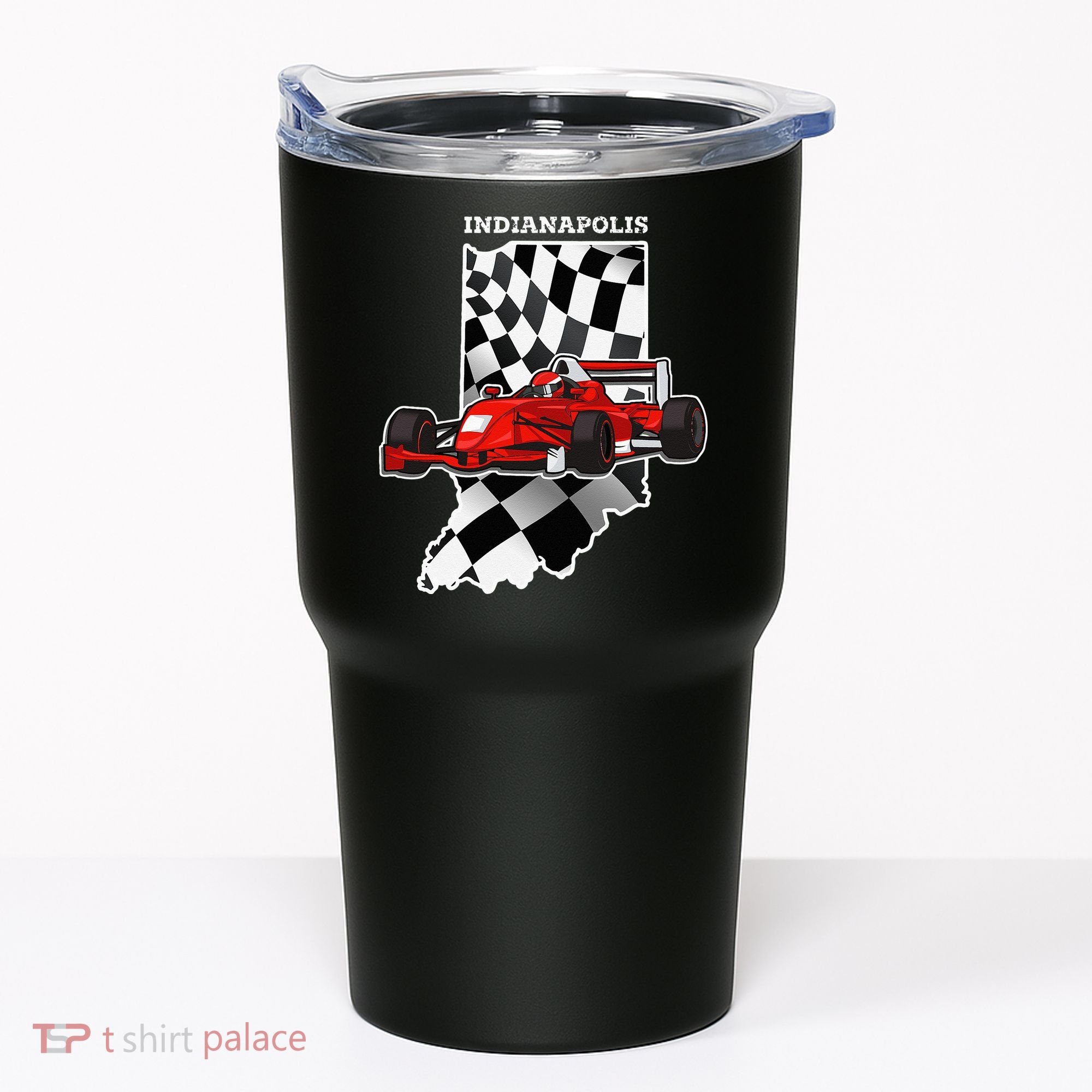 IndyCar Racing Indianapolis Map Checkered Flag Racer Tumbler