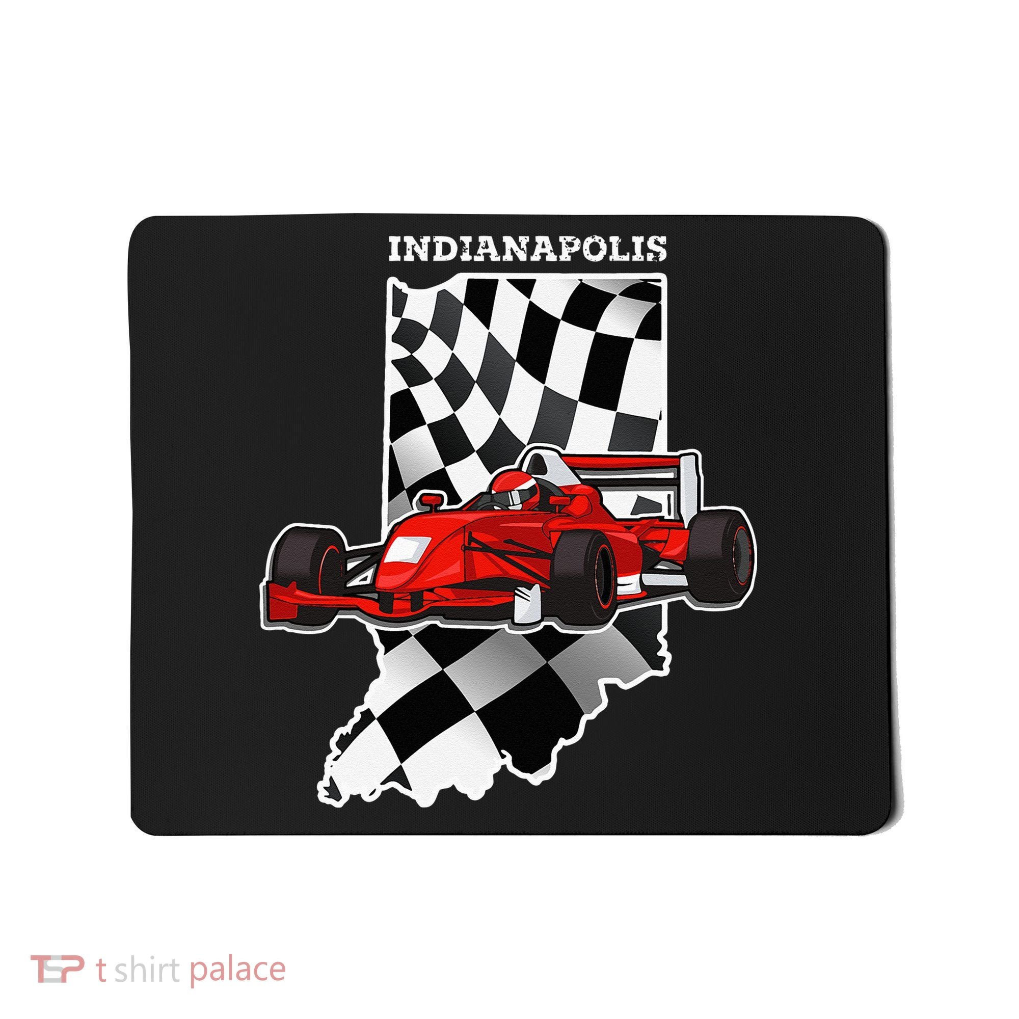 IndyCar Racing Indianapolis Map Checkered Flag Racer Mousepad