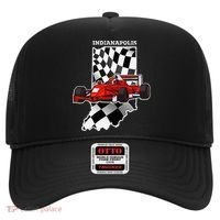 IndyCar Racing Indianapolis Map Checkered Flag Racer Hat thumb 0