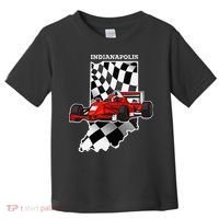 IndyCar Racing Indianapolis Map Checkered Flag Racer Toddler T-Shirt thumb 0