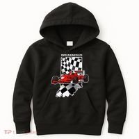 IndyCar Racing Indianapolis Map Checkered Flag Racer Kids Hoodie thumb 0