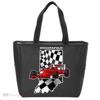 IndyCar Racing Indianapolis Map Checkered Flag Racer Tote Bag thumb 0