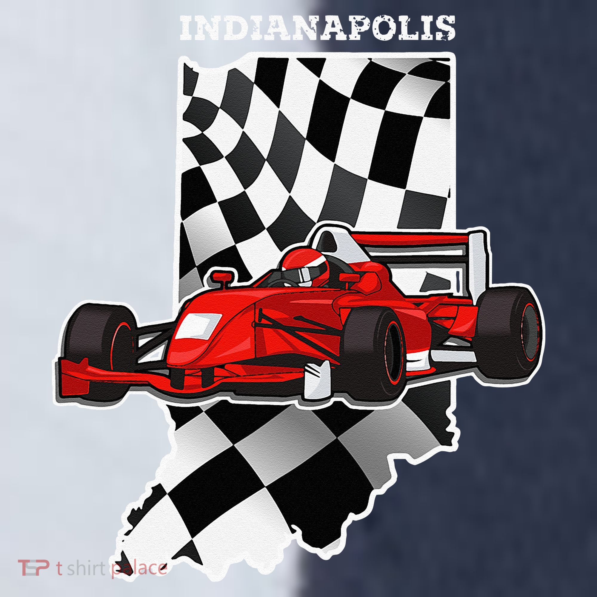 IndyCar Racing Indianapolis Map Checkered Flag Racer Sport-Tek Competitor United Soccer Jersey