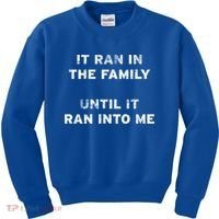 It Ran In The Family Until It Ran Into Me Cancer Survivor Gift Kids Sweatshirt thumb 0