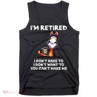 Im Retired I Dont Have To I Dont Want To Horse Tank Top thumb 0