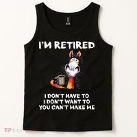 Im Retired I Dont Have To I Dont Want To Horse Tank Top thumb 2