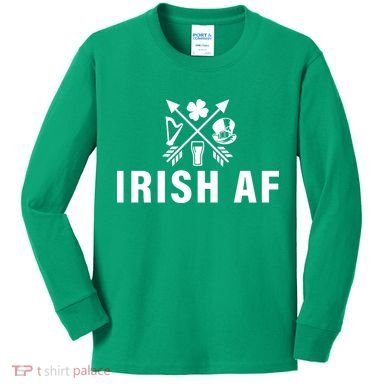 Irish AF Kids Long Sleeve Shirt
