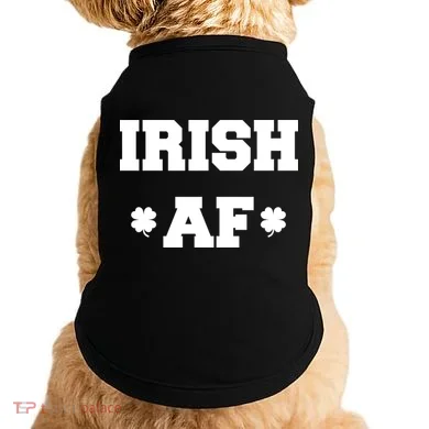 Irish AF St Patrick's Day Clover Doggie Tank