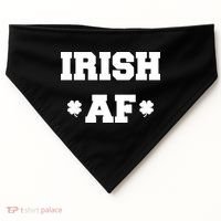 Irish AF St Patrick's Day Clover USA-Made Doggie Bandana thumb 0
