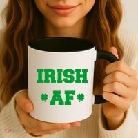 Irish AF St Patrick's Day Clover Coffee Mug thumb 3