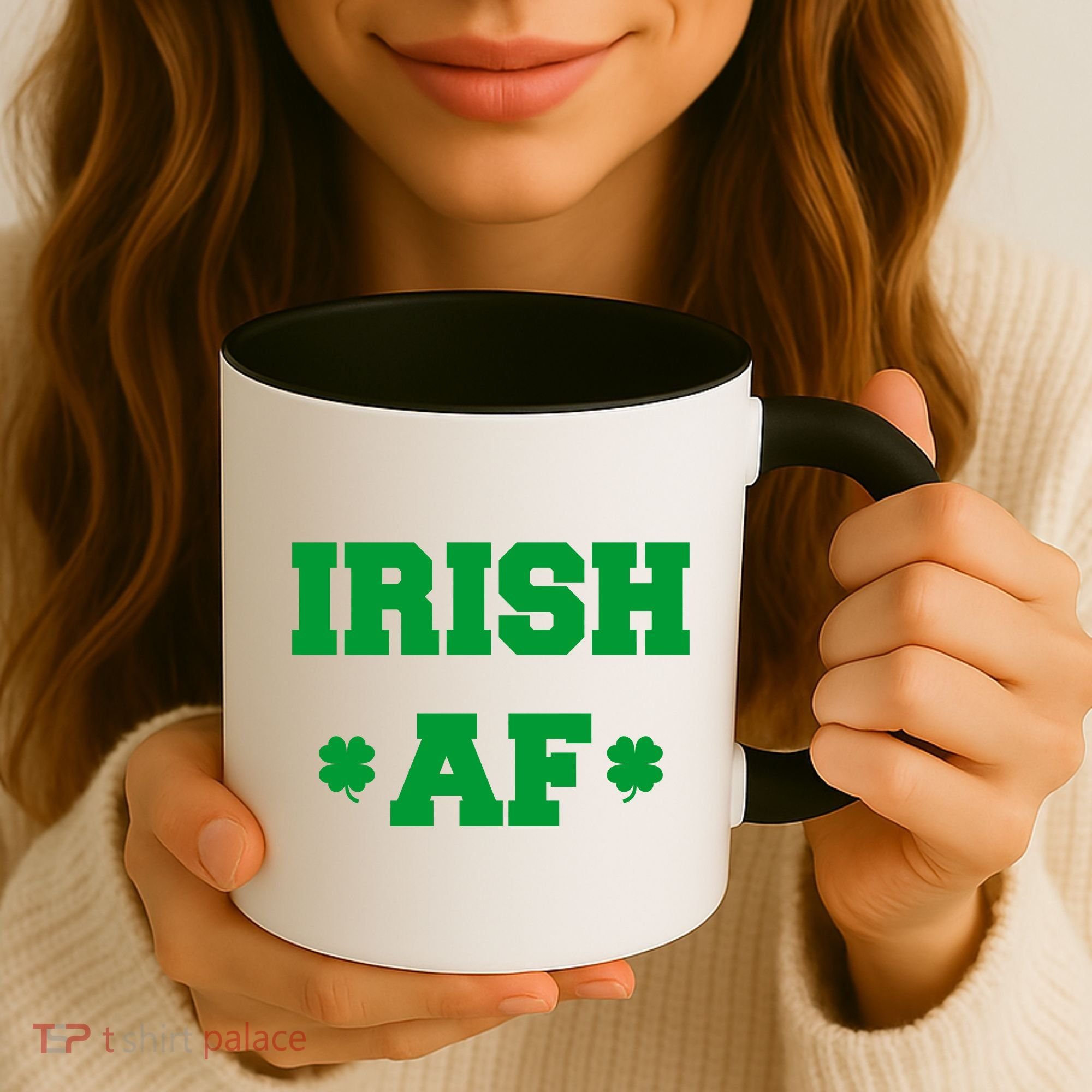 Irish AF St Patrick's Day Clover Coffee Mug