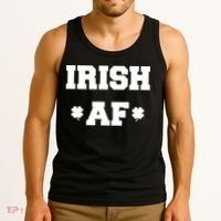 Irish AF St Patrick's Day Clover Tank Top thumb 3