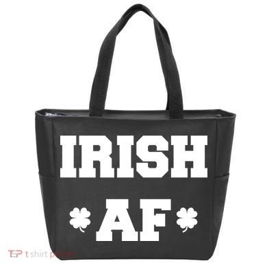 Irish AF St Patrick's Day Clover Tote Bag