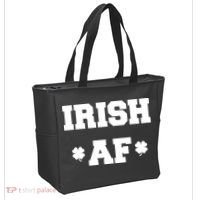 Irish AF St Patrick's Day Clover Tote Bag thumb 2