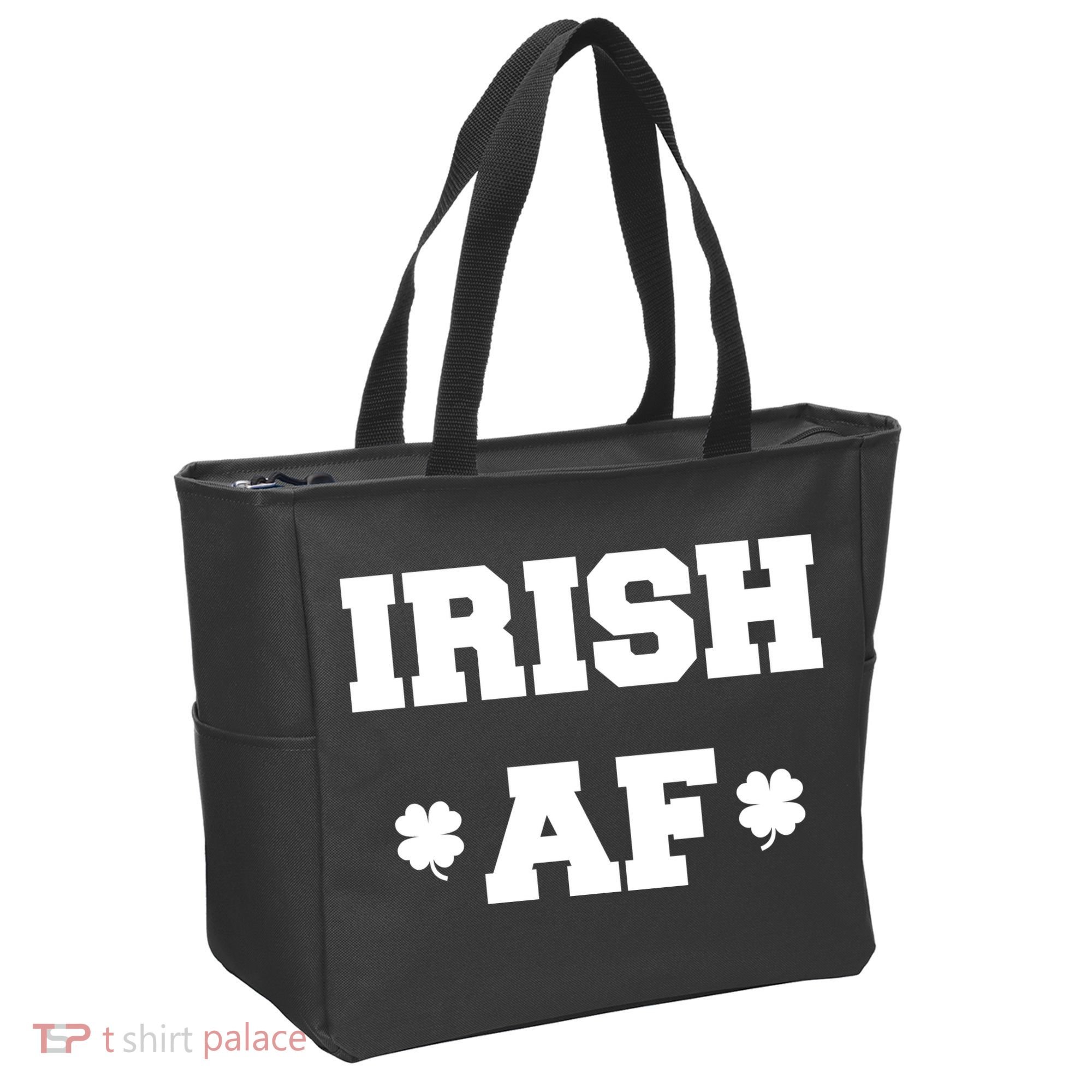 Irish AF St Patrick's Day Clover Tote Bag