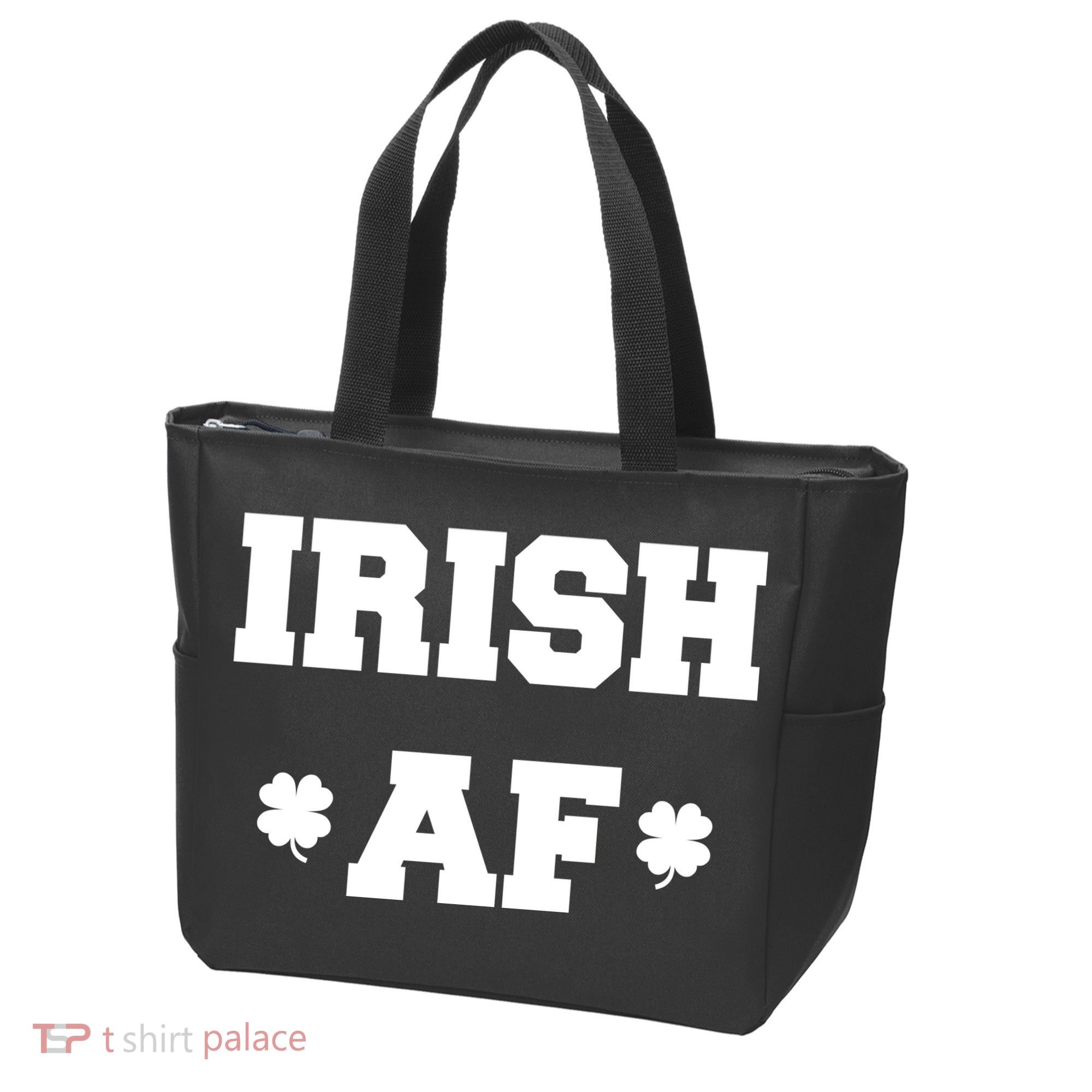 Irish AF St Patrick's Day Clover Tote Bag